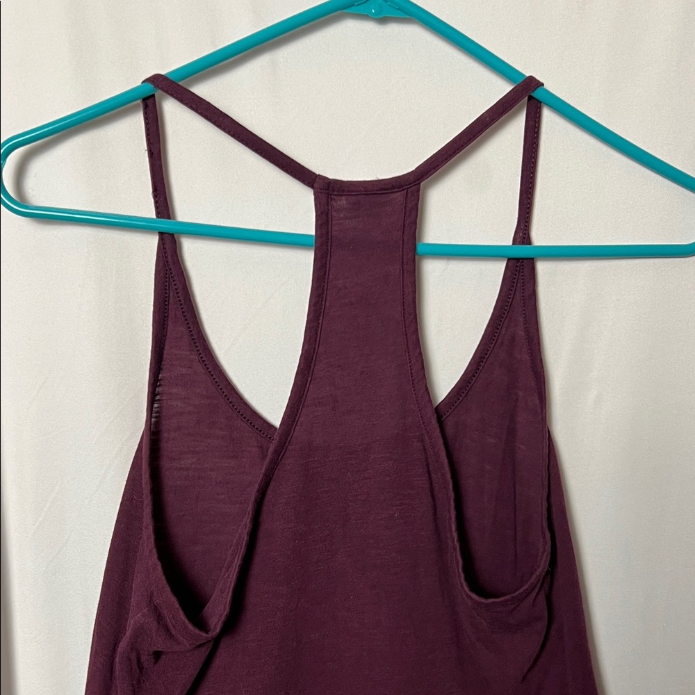 PINK Victoria's Secret Sleepwear Women's Burgundy Racerback Tank Top Size XS - Picture 7 of 7